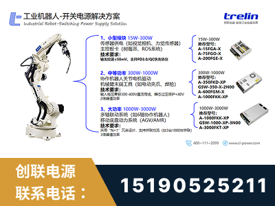 根河-工业机器人-开关电源解决方案